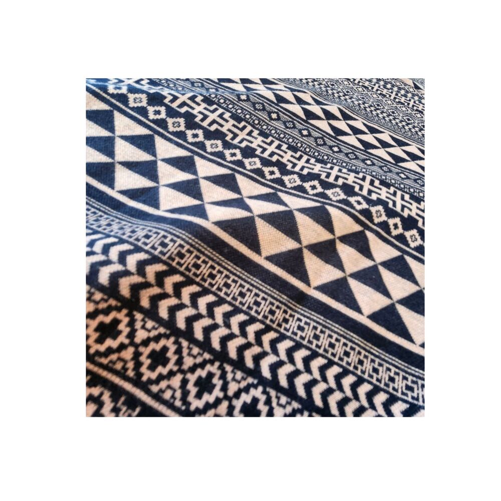 City Triangles Dress Plus 16 Navy Pink Deco Print Knit V-Neck Back Short Sleeve - Picture 6 of 10